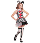 Harlequin  Dress, Mini Hat 