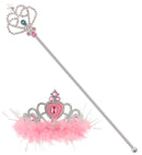 Tiara With Marabou & Magic Wand Pink