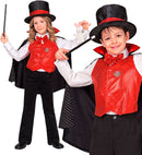 Magician  Vest, Bow Tie, Cape, Hat With Hidden Compartment, Magic Wand, Coin, Rabbit 