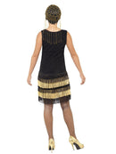 20s Fringed Flapper Costume Black Beaded Lace Front Dress 3