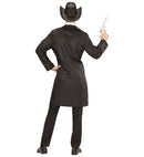 Sheriff  Long Coat, Vest, Fake Shirt, String Tie 