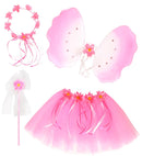 Flower Fairy Dress-Up Set  Tutu, Wings, Headpiece, Wand 