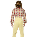 1960s Groovy Guy Costume Adult Tan Red Shirt High Waisted Trousers 3