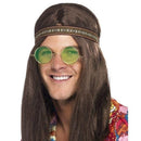 1960's Hippie Kit Adult Headband Necklace Specs Instant Costume 2