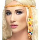 1960s Hippie Beaded Headband Adult Orange_1 sm-34003