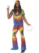 1960s Tie Dye Top and Flared Trousers Adult Rainbow 1
