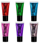 Shimmering Gel In Dispenser Tube - Assorted - 25 Ml  4 Each Of Red, Blue, Green, Purple, Pink, Multicolor 