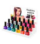 Display Box Of  Water Based Peel Off Nail Polishes 8 Ml - 8 Colors Ass.: 3 Red, 3 White, 2 Orange, 2 Yellow, 2 Green, 2 Blue, 2 Violet, 2 Pink