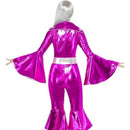 1970s Dancing Dream Costume Adult Pink Jumpsuit 2