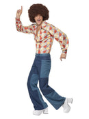 1970s Retro Mens Disco Costume Trousers Shirt 3