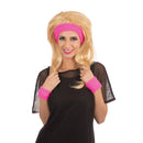 1980s Pink Headband Wristband Set 1
