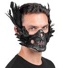 Mask Mouth Skull With Feathers