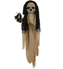 Mask With Cape Skull With Hair