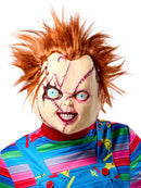 Bride of Chucky Movie Chucky Stitched Up 3/4 Vinyl Costume Mask for Adults 1