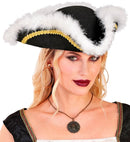 Tricorn With Marabou Trim Felt