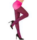 Black-Pink Striped Pantyhose 70 Den