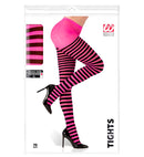 Black-Pink Striped Pantyhose 70 Den