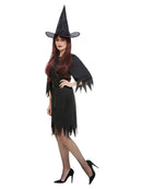 Spooky Witch Costume Adult Black Dress Hat Belt 3