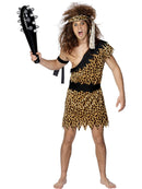 Caveman Costume Adult Brown Tunic Headband and Armband 1