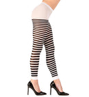 Black-White Striped Leggings 70 Den