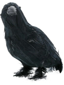Black Crow Feathered 33cm Imitation Plastic Halloween Decoration 2