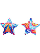 Fever Tie Dye Star Multi Coloured Nipple Pasties 1