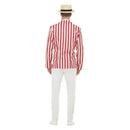 20s Barber Shop Costume Adult Red White Suit 2