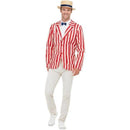 20s Barber Shop Costume Adult Red White Suit 1