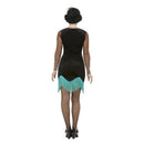 20s Peacock Flapper Costume Adult Green Black 2