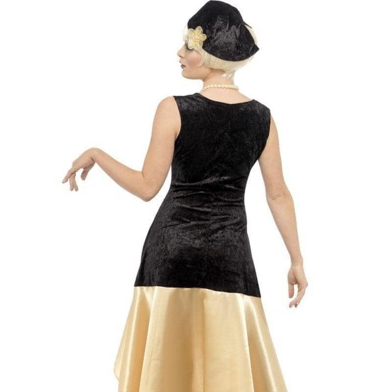 20s Gatsby Girl Costume Adult Black Gold_2 sm-33368L