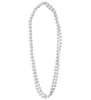 Set Of 2 Silver Beaded Necklaces40 Cm 
