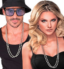 Set Of 2 Silver Beaded Necklaces40 Cm 