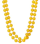 Set Of 2 Gold Beaded Necklaces40 Cm 