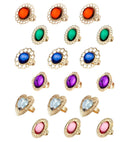 Ring With Gem 6 Styles And Colors Ass. - In Box