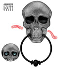 Skull Door Knocker With Animated Eyes And Creepy Voice