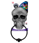Skull Door Knocker With Animated Eyes And Creepy Voice