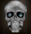Skull Door Knocker With Animated Eyes And Creepy Voice