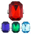 Maxi Gemstone Ring 4 Colors Ass.