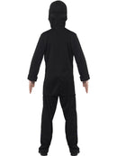 Ninja Assassin Costume Kids Black Blue Top and Trousers Black Hood and Mask 3