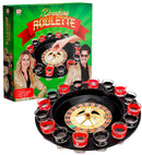 “Drinking Game Roulette Set”  Roulette Wheel, 16 Shot Glasses, 2 Steel Balls 