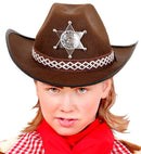 Brown Cowboy Hat With Sheriff Star Child Size