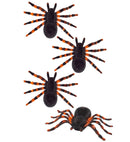 Set Of 4 Flocked Tarantulas 7 Cm