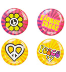 Set Of 4 Hippie Pins