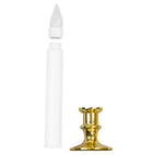 Set Of 6 White Flickering Led Candles With Timer 23 Cm