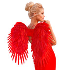 Red Foldable Feather Wings 80X60 Cm