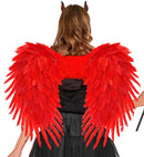 Red Foldable Feather Wings 80X60 Cm
