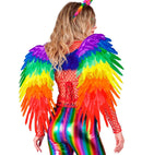 Rainbow Foldable Feather Wings 80X60 Cm