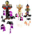 Halloween Character With Hanging Decorations 3 Styles Ass.: Vampire- Scarecrow - Skeleton