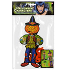 Halloween Character With Hanging Decorations 3 Styles Ass.: Vampire- Scarecrow - Skeleton