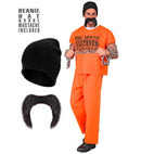 Inmate  Shirt, Pants, Cap, Moustache 